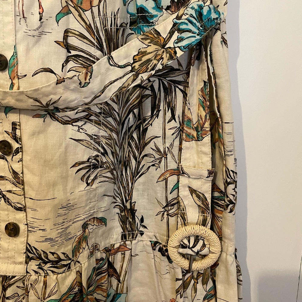 NWT Banana Republic Tropical Safari Animal Print Mini Dress with Belt - Picture 4 of 8